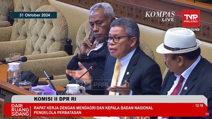 Momen Mendagri Tito Ditegur Anggota DPR saat Rapat