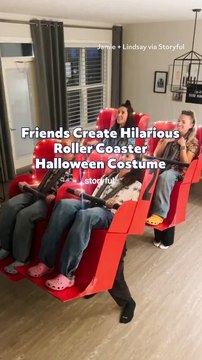 Friends Create Hilarious Roller Coaster Halloween Costume