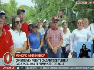 Yaracuy I Más de 200 familias beneficiadas con la construcción de puente colgante de tubería