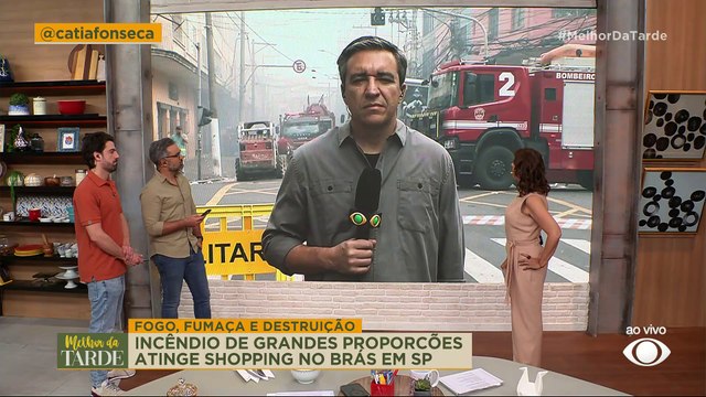 Fogo, fumaça e destruição: Incêndio atinge shopping no Brás em SP