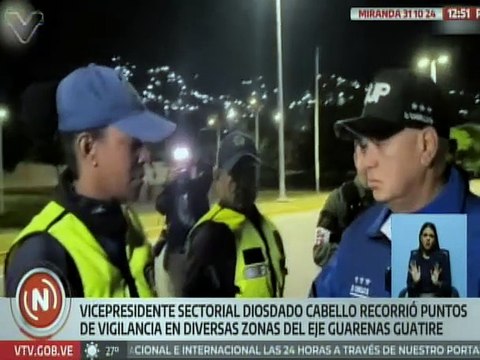 Miranda | Vpdte. Sectorial Diosdado Cabello supervisó puntos de vigilancia del Eje Guarenas-Guatire