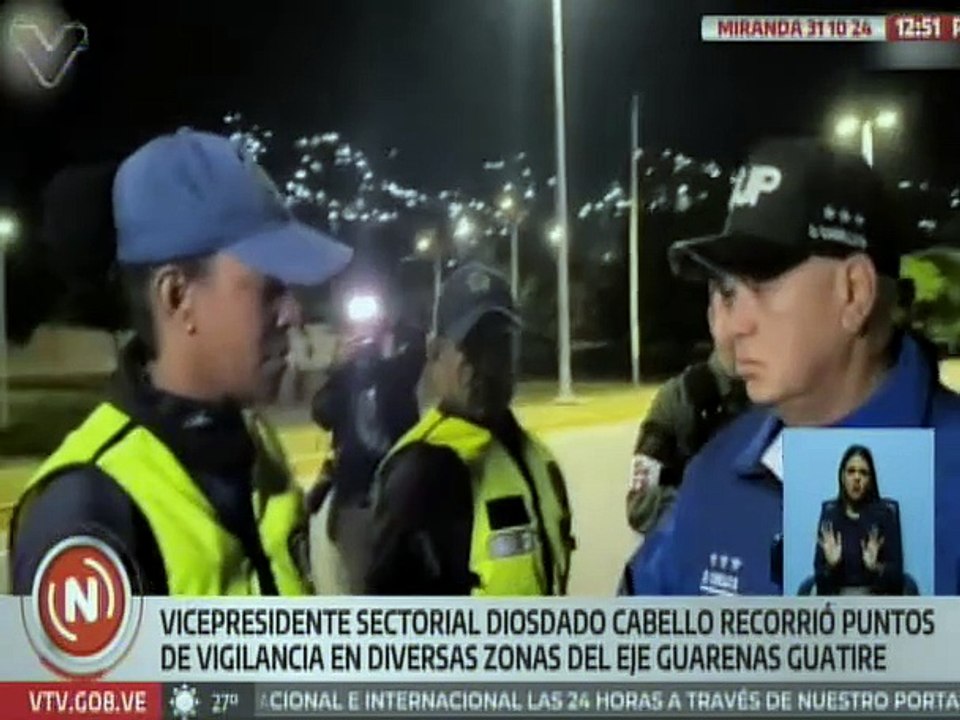 Miranda | Vpdte. Sectorial Diosdado Cabello supervisó puntos de vigilancia del Eje Guarenas-Guatire