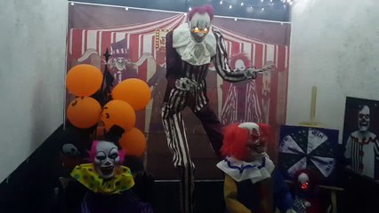 Some of the scary characters in Judy Burke's House of Horrors in Mantle Street, Wellington.