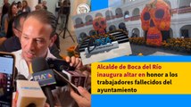 Alcalde de Boca del Río inaugura altar en honor a los trabajadores fallecidos del ayuntamiento