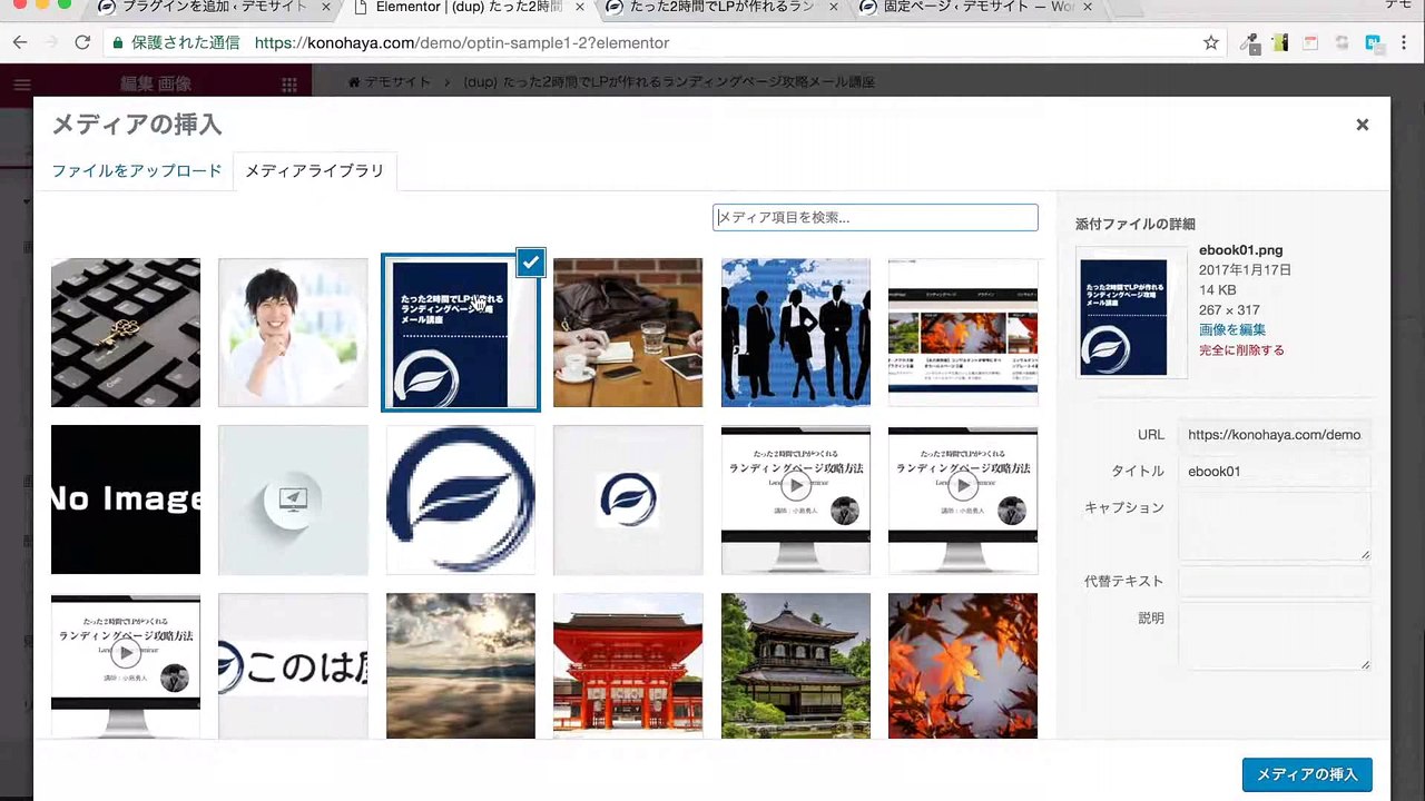 4. Elementorでメルマガ取得ランディングページを制作する方法 WordPressプラグイン
