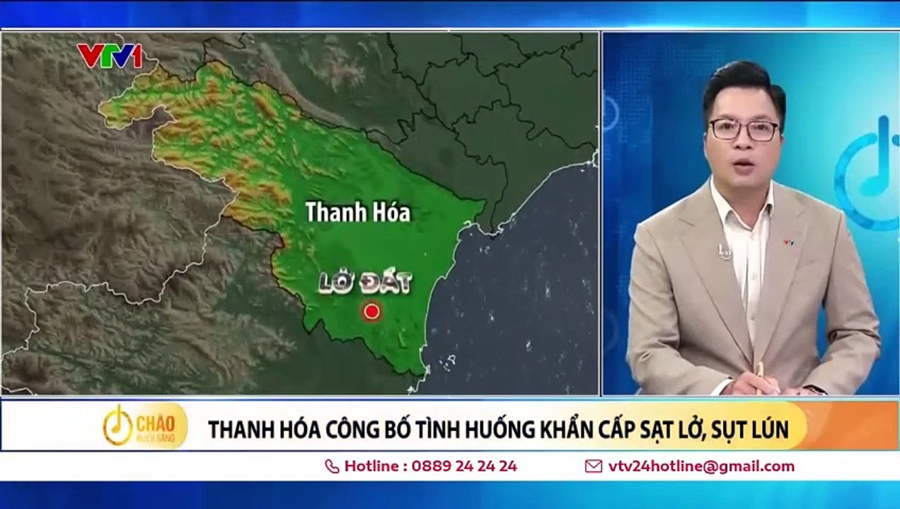 Cảnh báo mưa lũ miền Trung- Thanh Hóa công bố tình huống khẩn cấp sạt lở, sụt lún - VTV24
