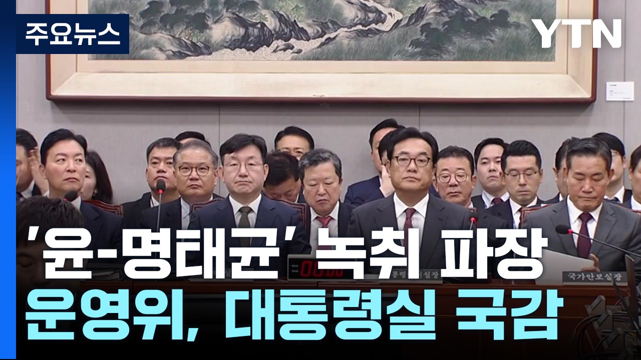'윤-명태균' 녹취 공개 파장...운영위, 대통령실 국정감사 / YTN