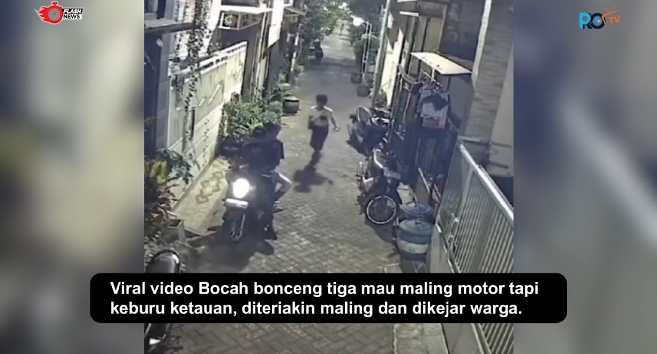 Niat Maling Motor, Tiga Bocah Dikejar Warga