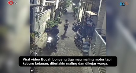 Niat Maling Motor, Tiga Bocah Dikejar Warga