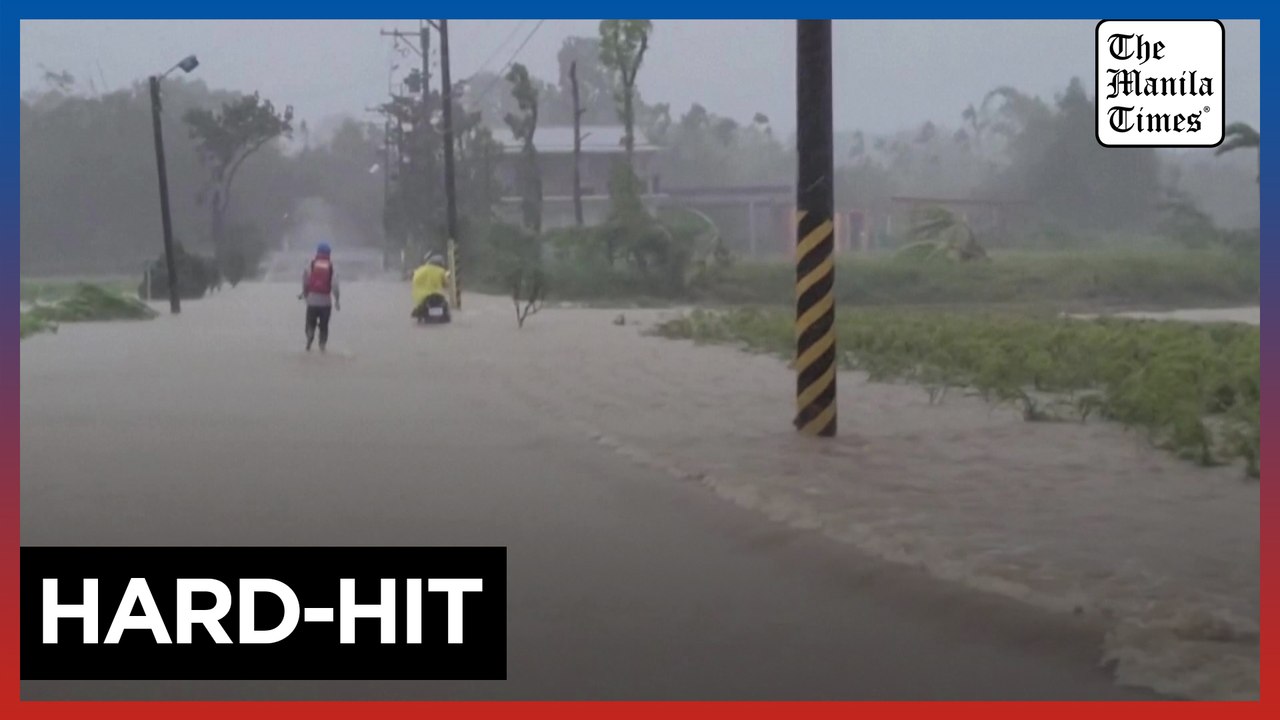 Typhoon Kong-rey uproots trees, floods Taiwan