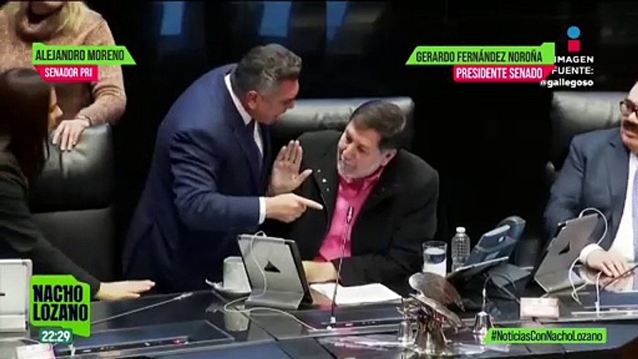 “No me ponga el dedo encima”: Alejandro Moreno y Noroña se pelearon en plena sesión | Noticias con Nacho Lozano