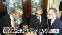 Elon Musk’s $1,000,000 voter giveaway hearing postponed??