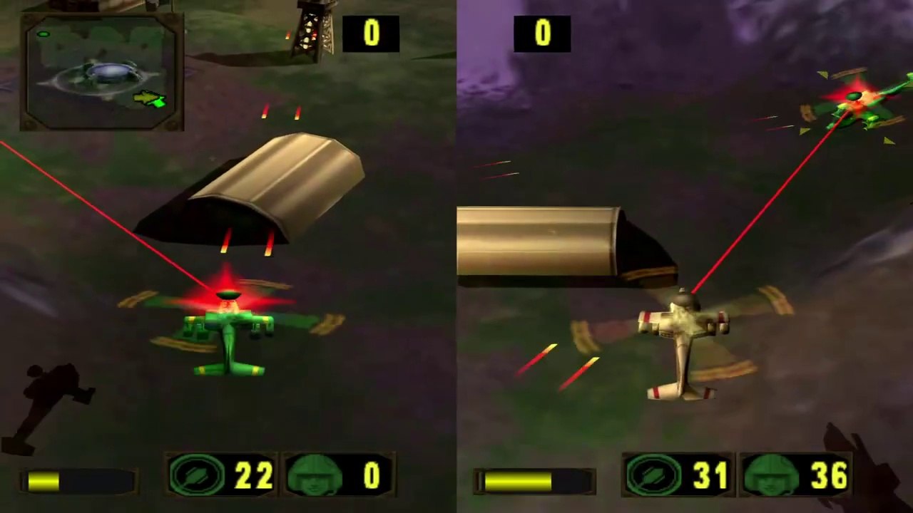Army Men: Air Attack 2 - Flag Nab-It 1 - Green vs Tan - PS2