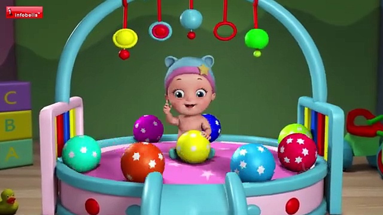 Ten in the Bed  Baby Plays with Colorful Balls  Learn Numbers & Counting  Rhymes & Baby Songs