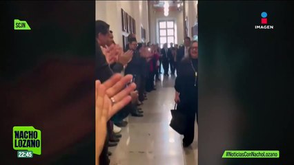 ¡Con aplausos! Trabajadores de la SCJN ovacionaron a los ministros que renunciaron