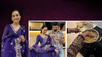 Surbhi Jyoti ने पहली रसोईं में ससुरालवालों के लिए बनाया हलवा, Excited दिखे पति Sumit