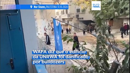Israel acusado de atacar escritórios da UNRWA na Cisjordânia