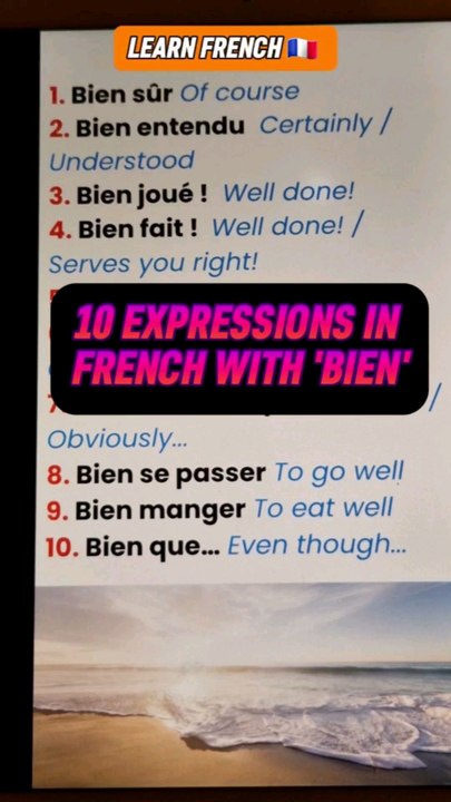 10 EXPRESSIONS IN FRENCH WITH 'BIEN' | Learn French with Moh and Alain 