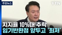 윤 대통령 지지율 19% '최저치'...