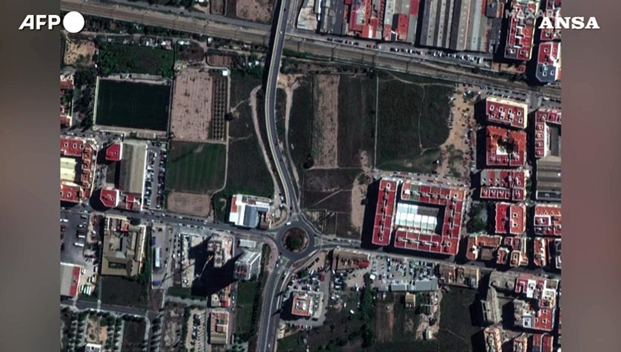 Maltempo in Spagna, le immagini satellitari di Valencia prima e dopo le alluvioni