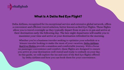 Delta Airlines Red Eye Flights