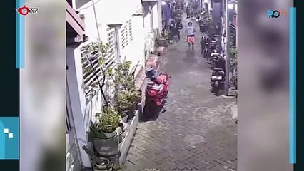 Nekat! Bocah Bonceng Tiga Hendak Curi Motor, Diteriaki Maling dan Dikejar Warga