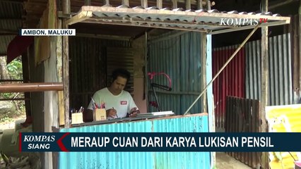 Bertalenta! Pelukis Asal Ambon Ini Berhasil Raup Cuan dengan Modal Kertas dan Pensil