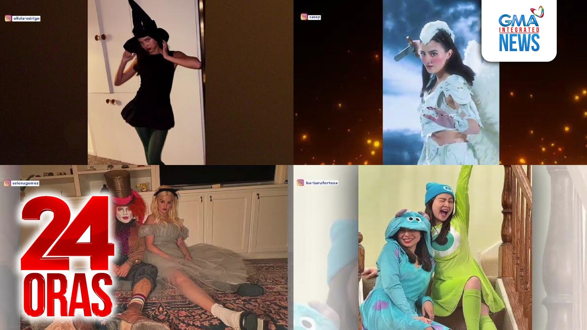 Local at international celebrities, kani-kaniyang paandar ng Halloween looks | 24 Oras