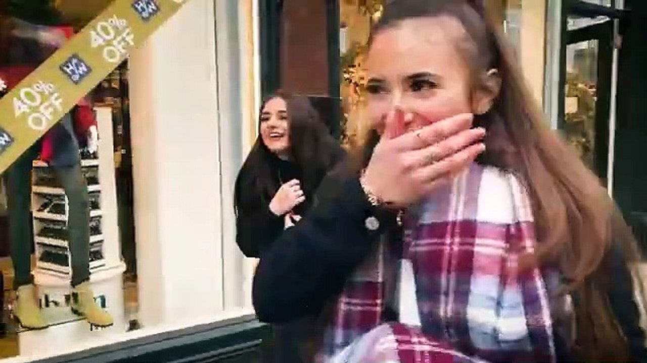 She has no Idea what's  behind Her. Craziest Reactions. The Nun Prank