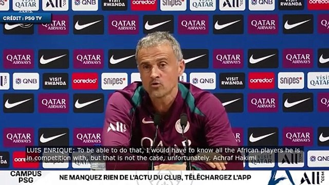 Luis Enrique encense Achraf Hakimi avant le Ballon d’Or africain 2024