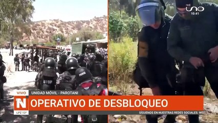 Desbloqueo en Parotani: La Policía encontró explosivos artesanales en su avance