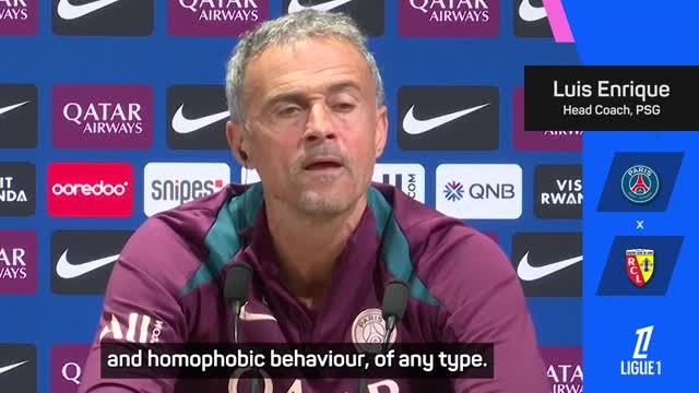 Enrique condemns any form of homophobic behaviour