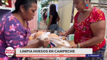 Así es la tradicional limpieza de huesos en la comunidad de Pomuch, Campeche