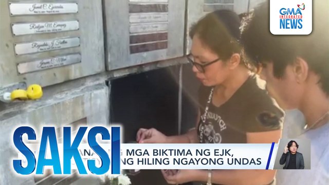 Kaanak ng mga biktima ng EJK, hustisya ang hiling ngayong Undas | Saksi