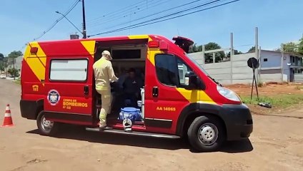 Colisão entre carro e moto é registrada na Rua Santa Catarina