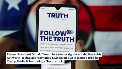 Trump Loses $1.9B In Net Worth As DJT Stock Tumbles 2nd Time This Week