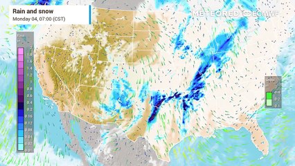 Severe storms and high elevation snow