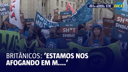 'Estamos nos afogando em m...’: britânicos pedem proteção das águas