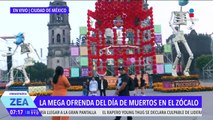 Así luce la Mega Ofrenda del Día de Muertos en el Zócalo de la CDMX