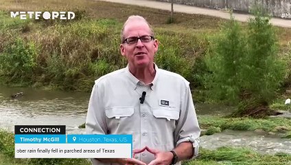 October rain finally fell in parched areas of Texas