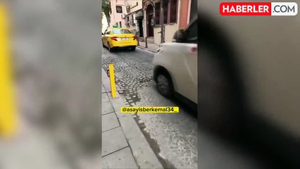 Araba geçerken patlayan kablolar, bomba etkisi yarattı