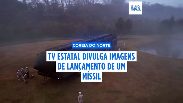 Televisão estatal da Coreia do Norte divulga imagens do lançamento do míssil que bateu recordes