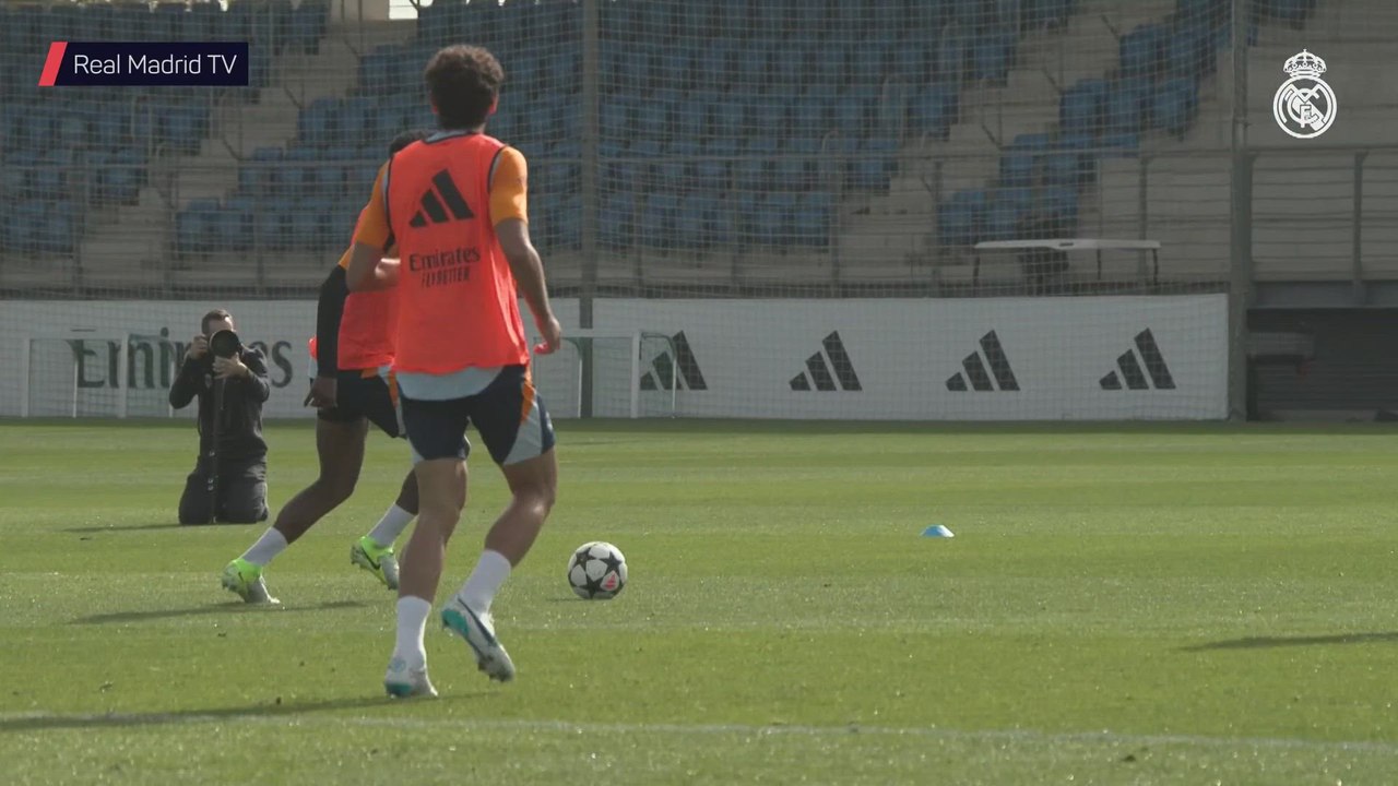 El entrenamiento del Real Madrid con un Mbappé estelar