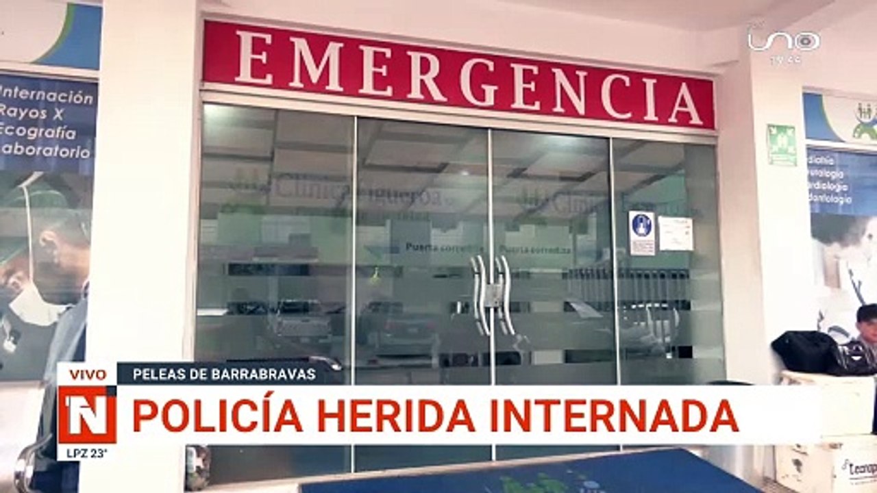 policía herida continua internada