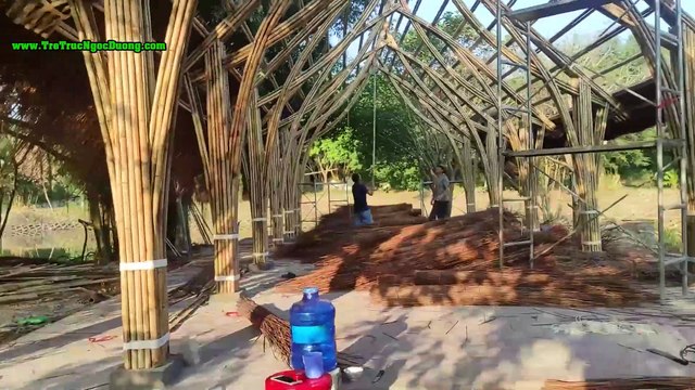 Quy trình làm nhà tre trúc uốn cong cho Nhà hàng, homestay, resort - Tre trúc Ngọc Dương