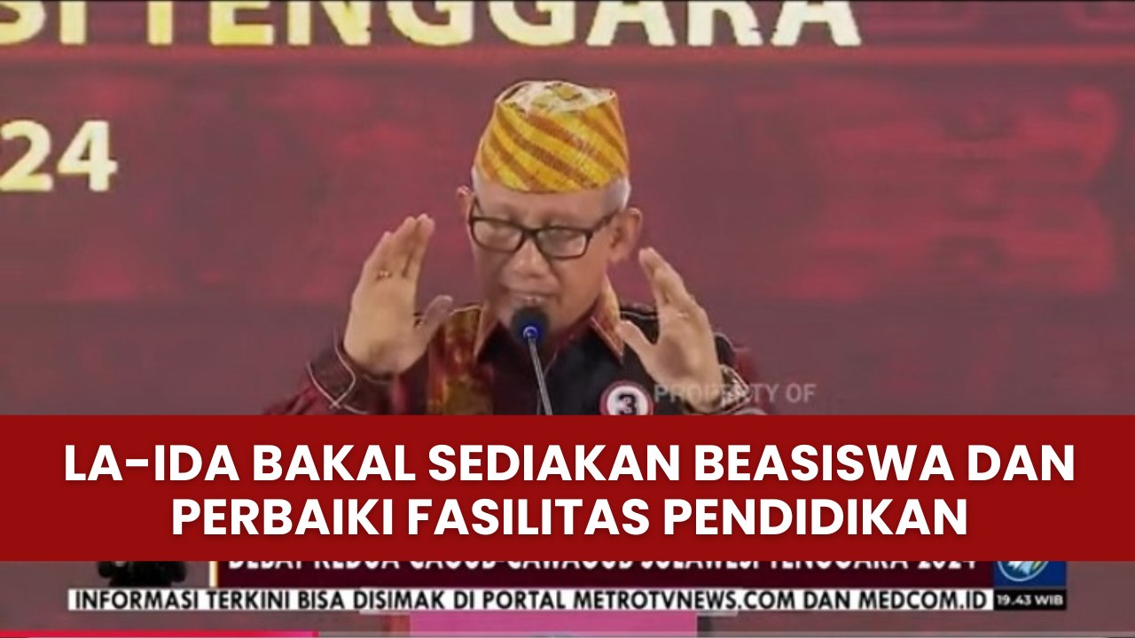 LA-IDA Bakal Beri Beasiswa Gratis dan Perbaiki Fasilitas Pendidikan Jika Terpilih di Pilkada Sultra 2024