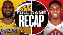 Game Recap: Lakers 131, Raptors 125