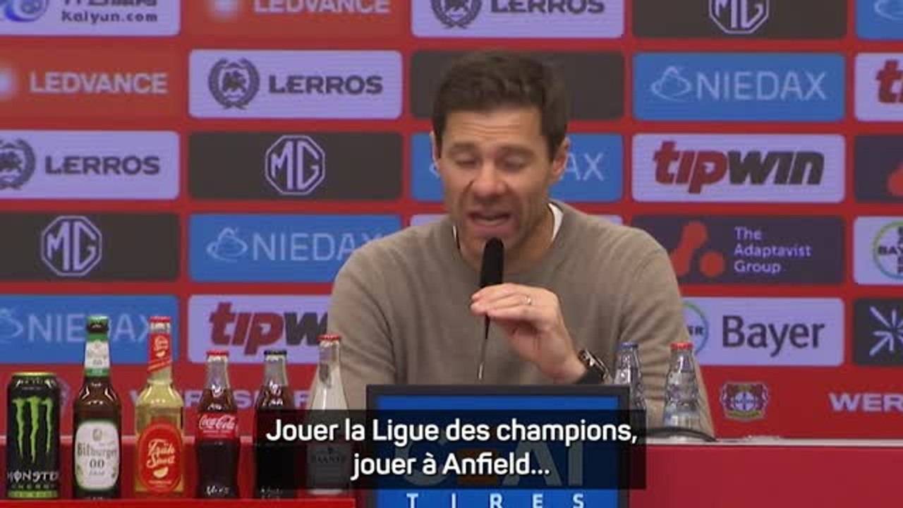 Leverkusen - Xabi Alonso : "Jouer la Ligue des champions à Anfield, c'est difficile de faire mieux"