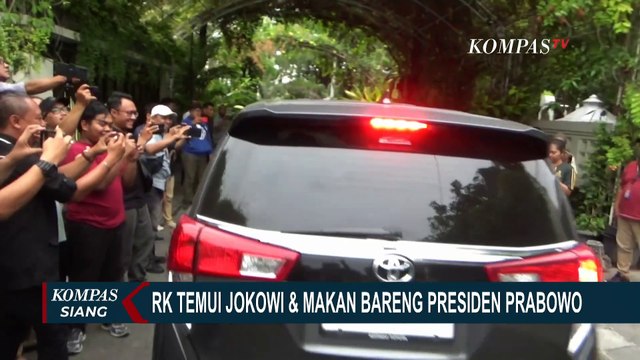 Pembahasaan saat Ridwan Kamil Temui Jokowi dan Makan Bareng Presiden Prabowo