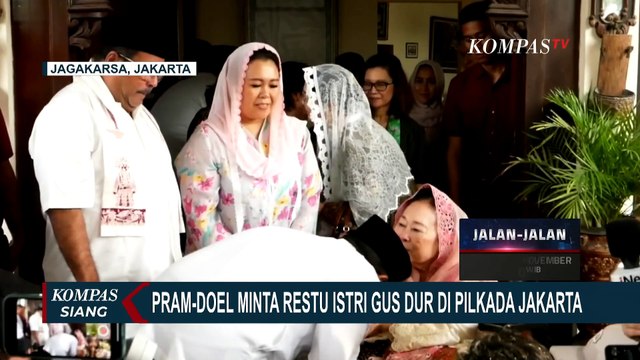 Saat Pramono Anung - Rano Karno Doel Minta Restu Istri Gus Dur di Pilkada Jakarta
